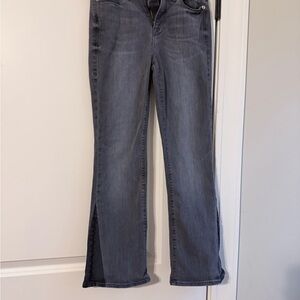 Good American Dark Gray Flare Jeans